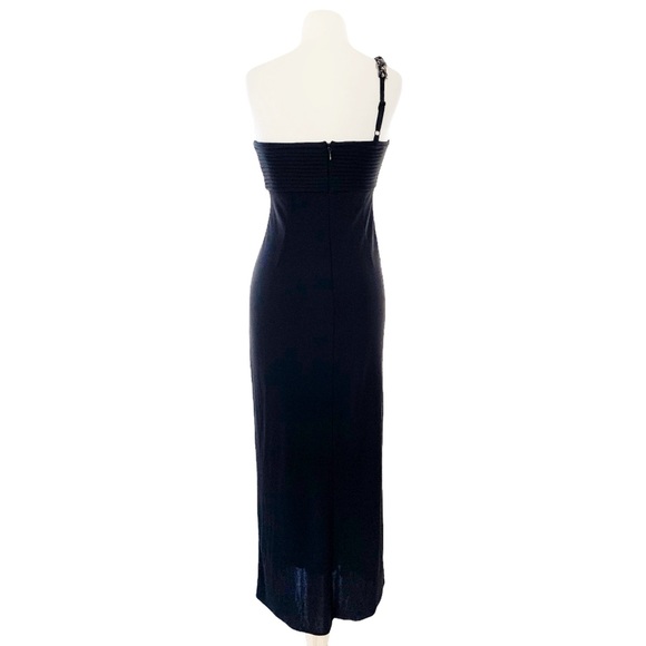 BCBG Maxazria black one shoulder gown size S - Picture 5 of 6